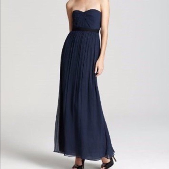 BCBG MAXAZRIA‎ Amber Strapless Silk Royal Blue Evening Gown - Picture 1 of 8